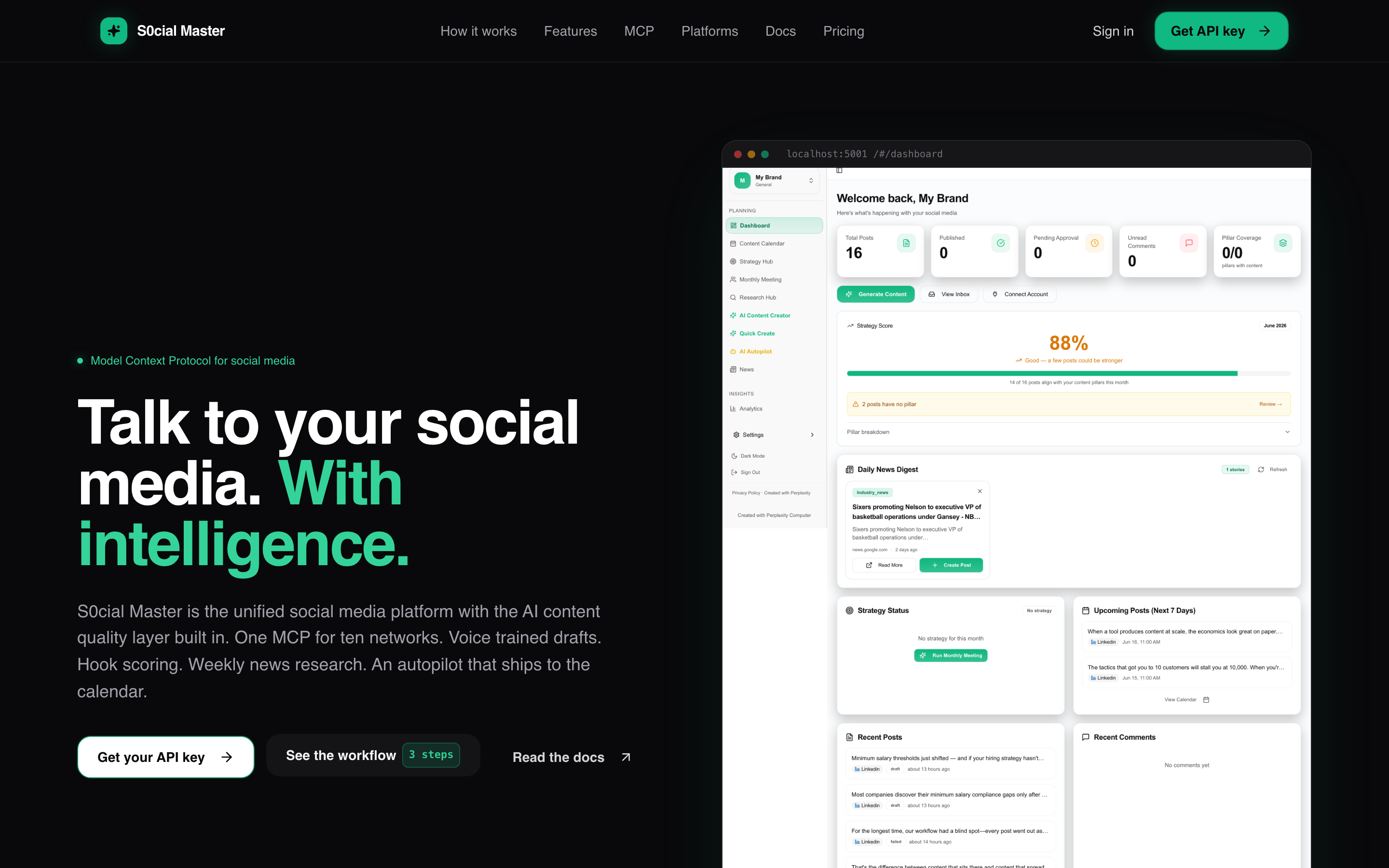 S0cial Master marketing landing hero